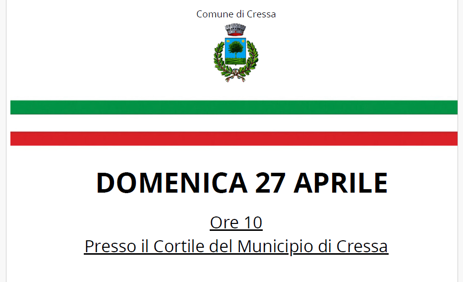 Striscia tricolore Stemma del Comune, Scritte
